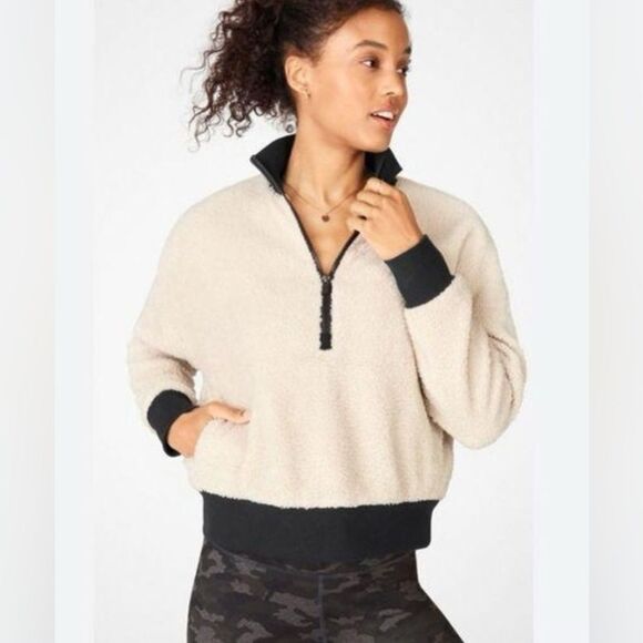 Fabletics Jacket Womens Dream Sherpa Teddy Pullover Fleece Activewear Lounge XXL - Picture 1 of 10